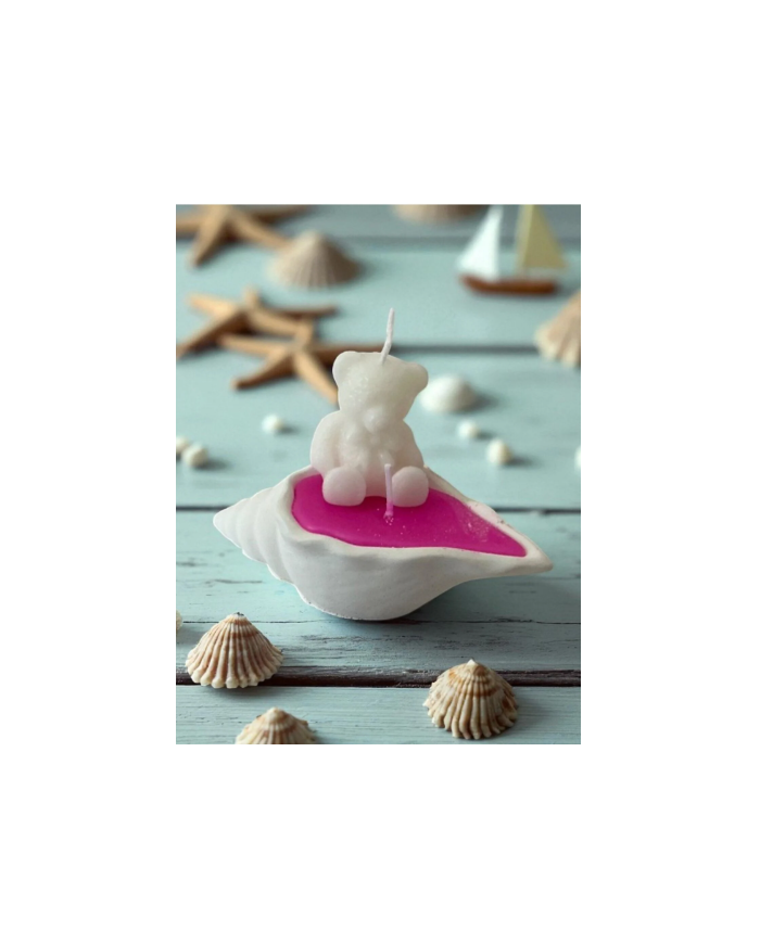 Beton Deniz Kabuğu Dökme Mum Ve Ayıcık Mum