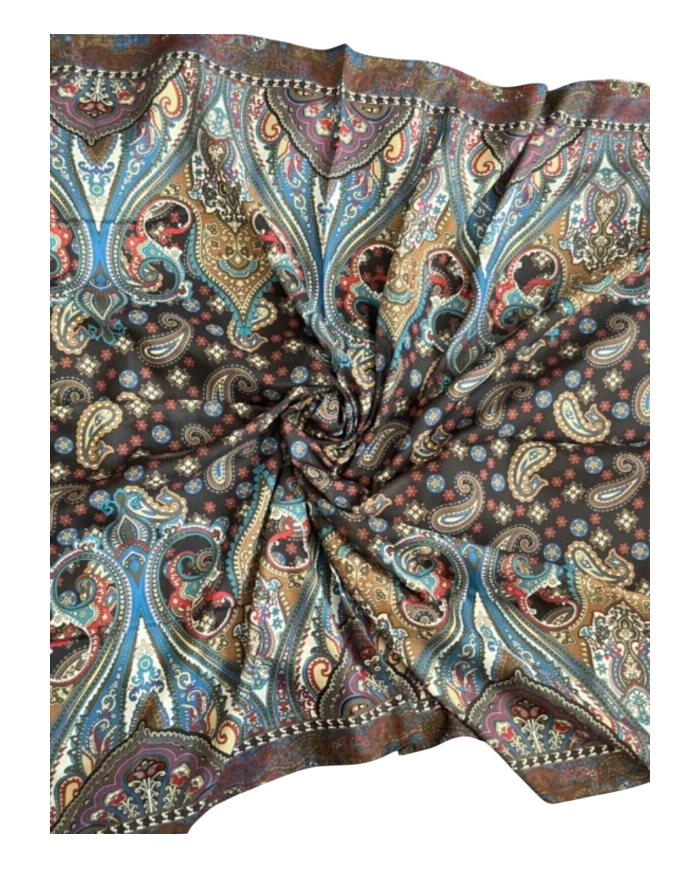 Desenli Renkli Kaydırmaz Soft Şal 185×75