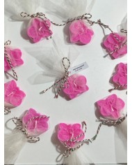 Tül İçinde Orkide Çiçeği Mum(Yazı Yazılır) 1 Adet