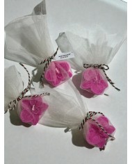 Tül İçinde Orkide Çiçeği Mum(Yazı Yazılır) 1 Adet