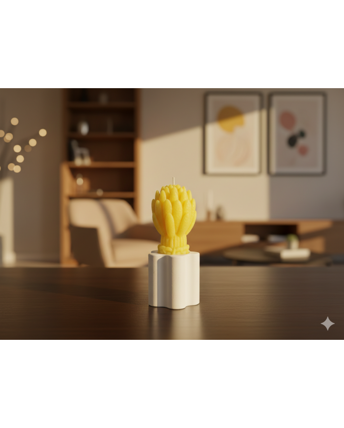 Beton Saksı Kokulu Lavanta Mum