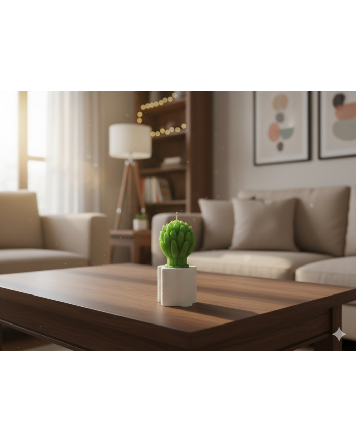 Beton Saksı Kokulu Lavanta Mum